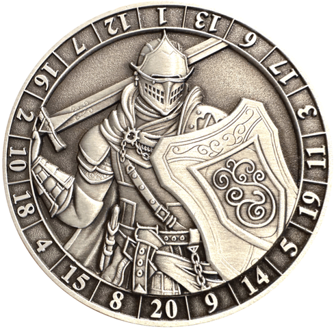 D20 Paladin Dice Coin